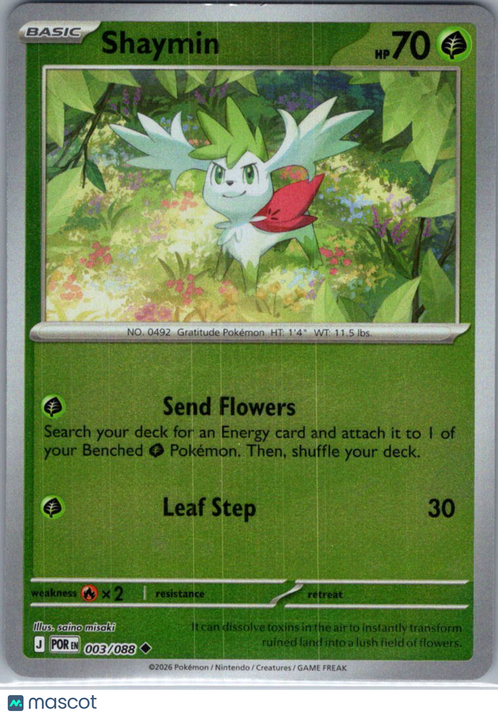 2026 Mega Evolution – Perfect Order Shaymin Uncommon #3/88
