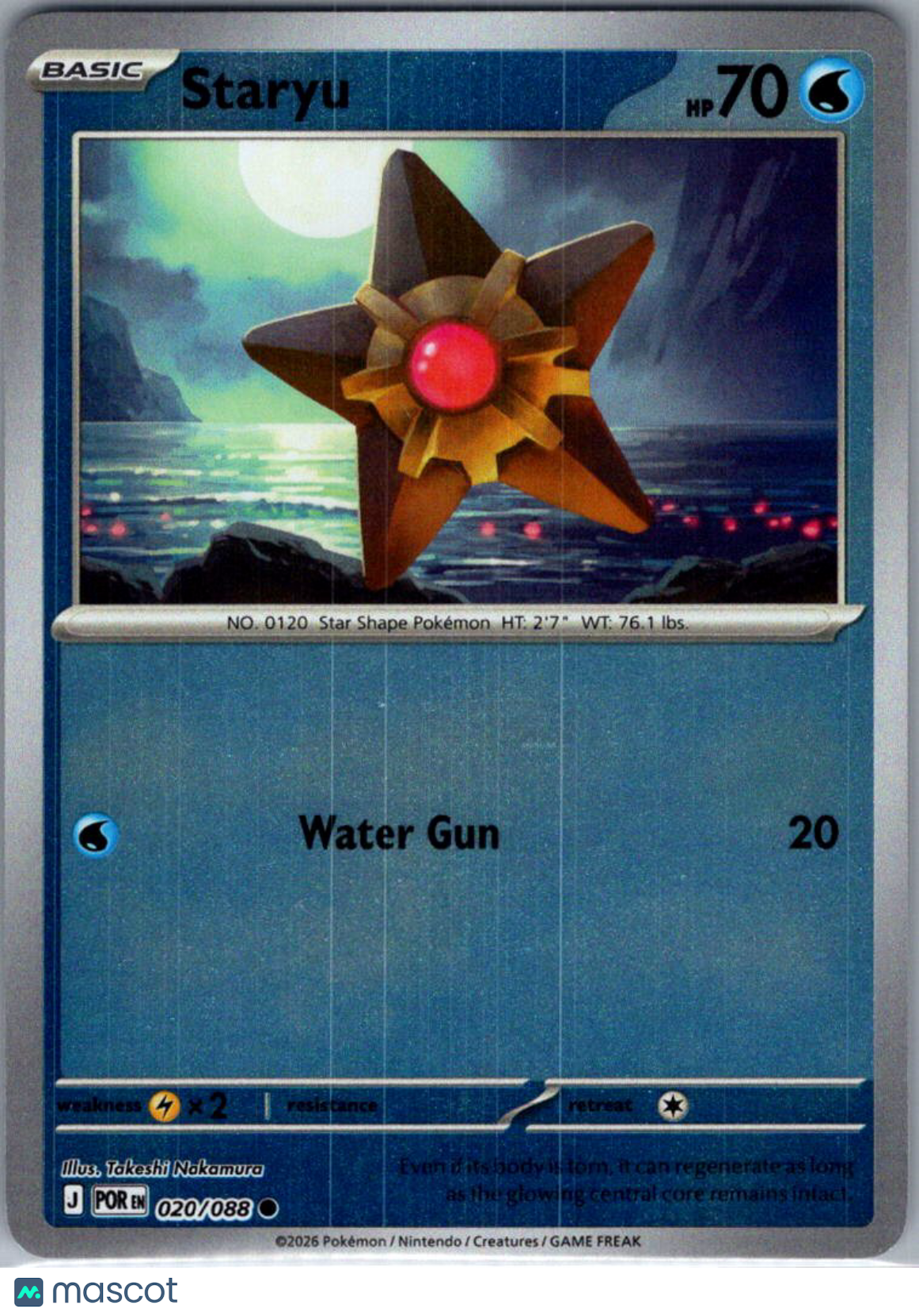 2026 Mega Evolution – Perfect Order Staryu Reverse Holo #20/88