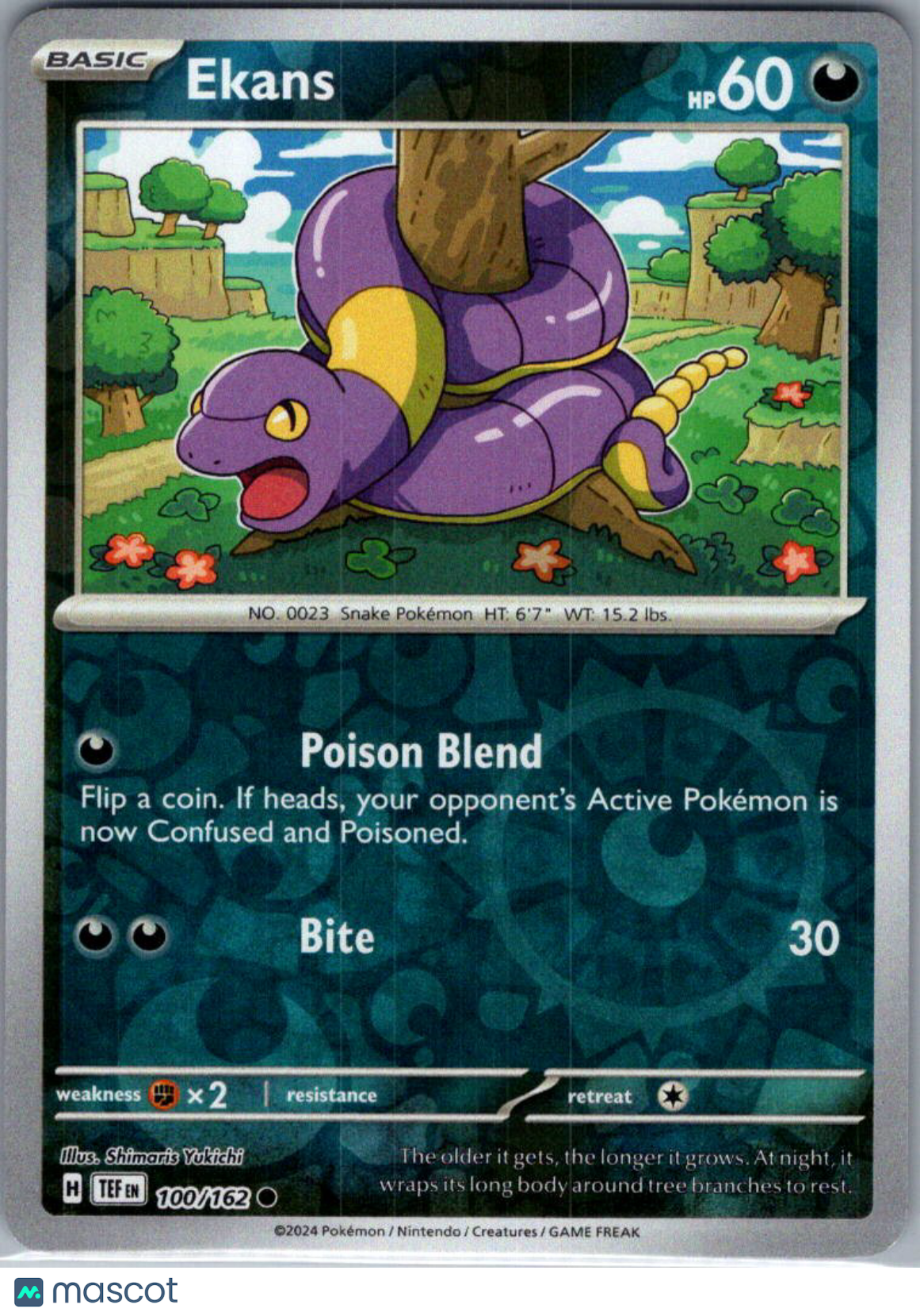 2024 Temporal Forces Ekans Reverse Holo #100/162