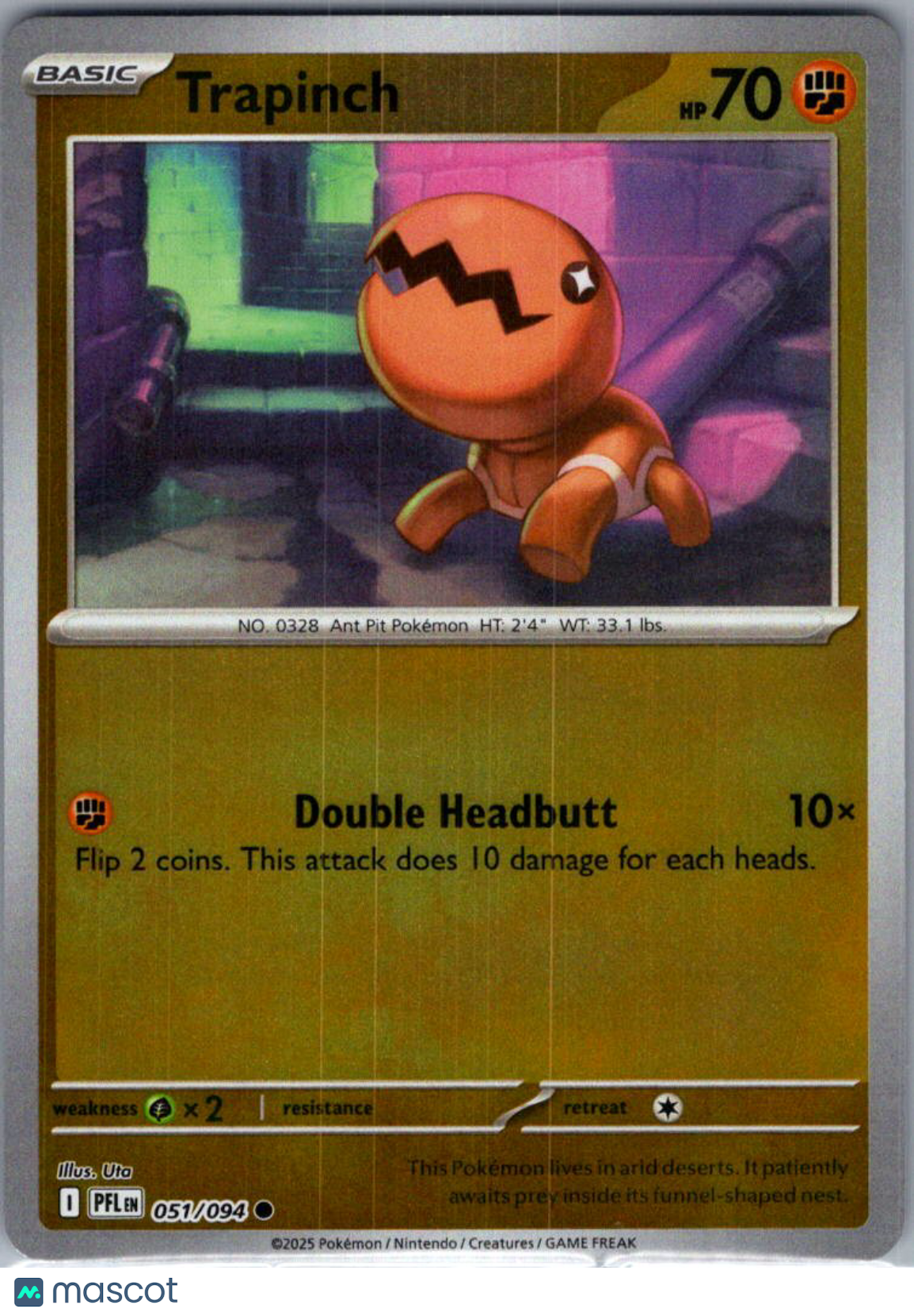 2025 Mega Evolution – Phantasmal Flames Trapinch Reverse Holo #51/94