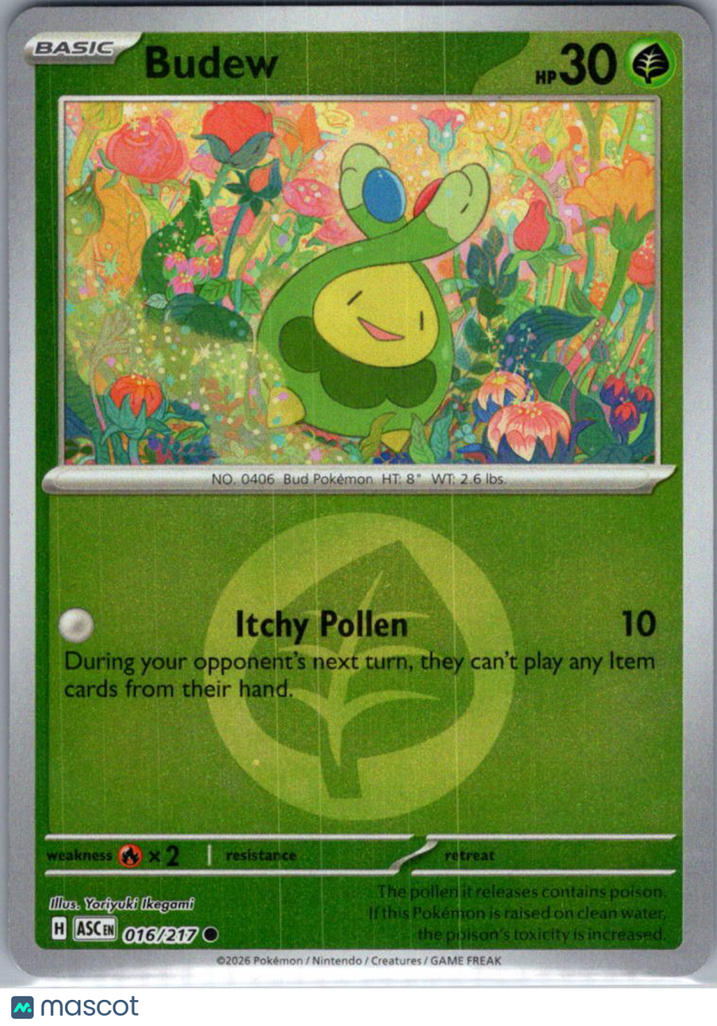2026 Mega Evolution – Ascended Heroes Budew Reverse Holo #16/217