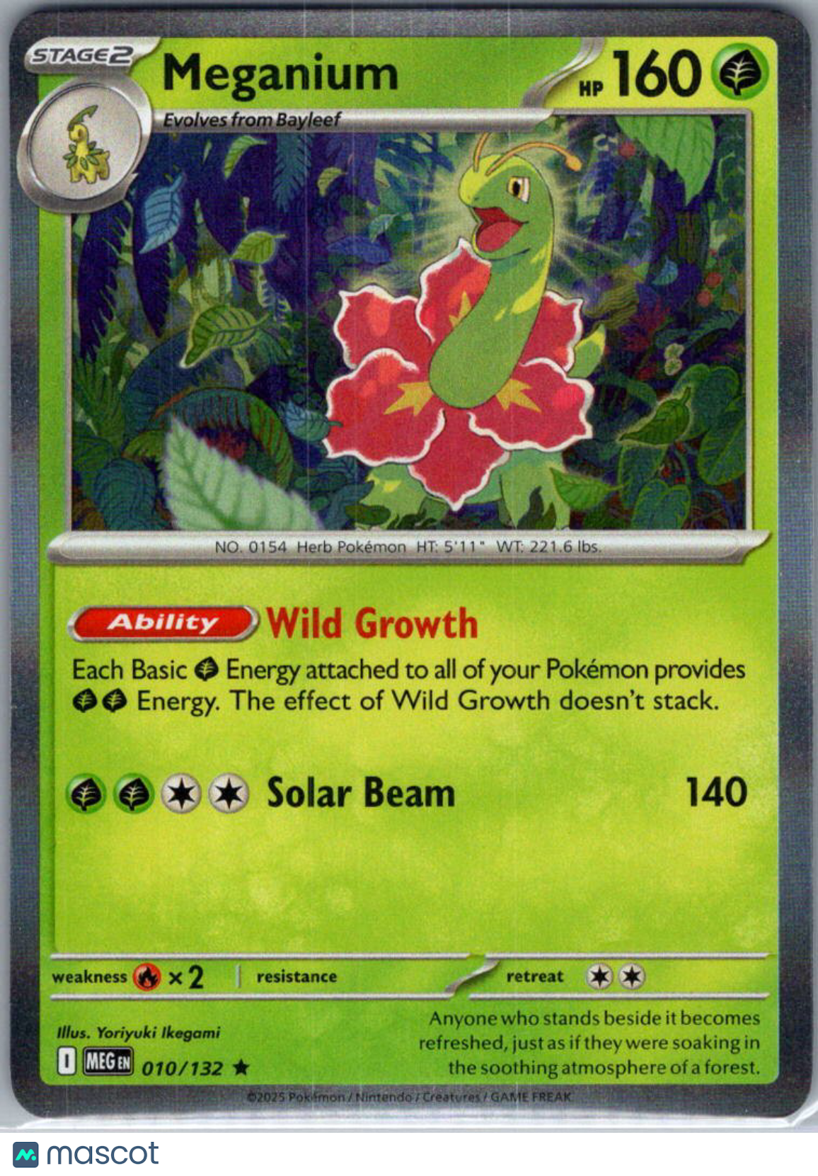 2025 Mega Evolution Meganium Holo Rare #10/132