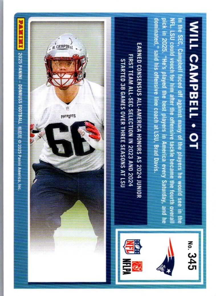 2025 Donruss Will Campbell #345
