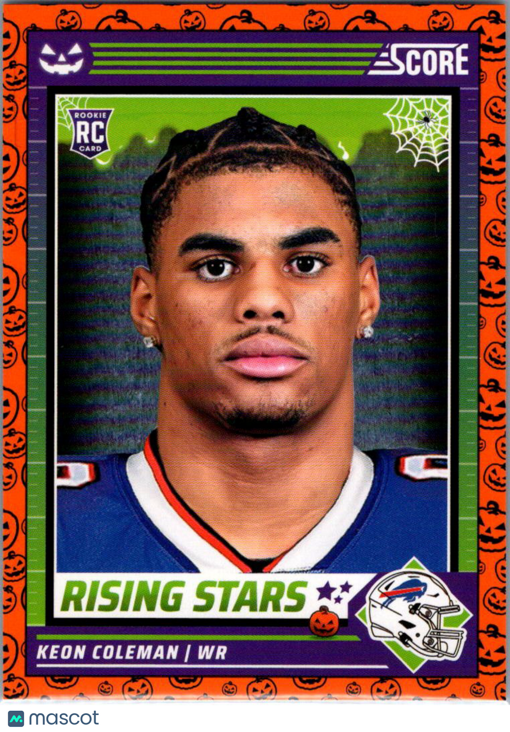 2024 Panini Score Score-A-Treat Keon Coleman #32 Halloween Orange RC