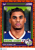 2024 Panini Score Score-A-Treat Keon Coleman #32 Halloween Orange RC