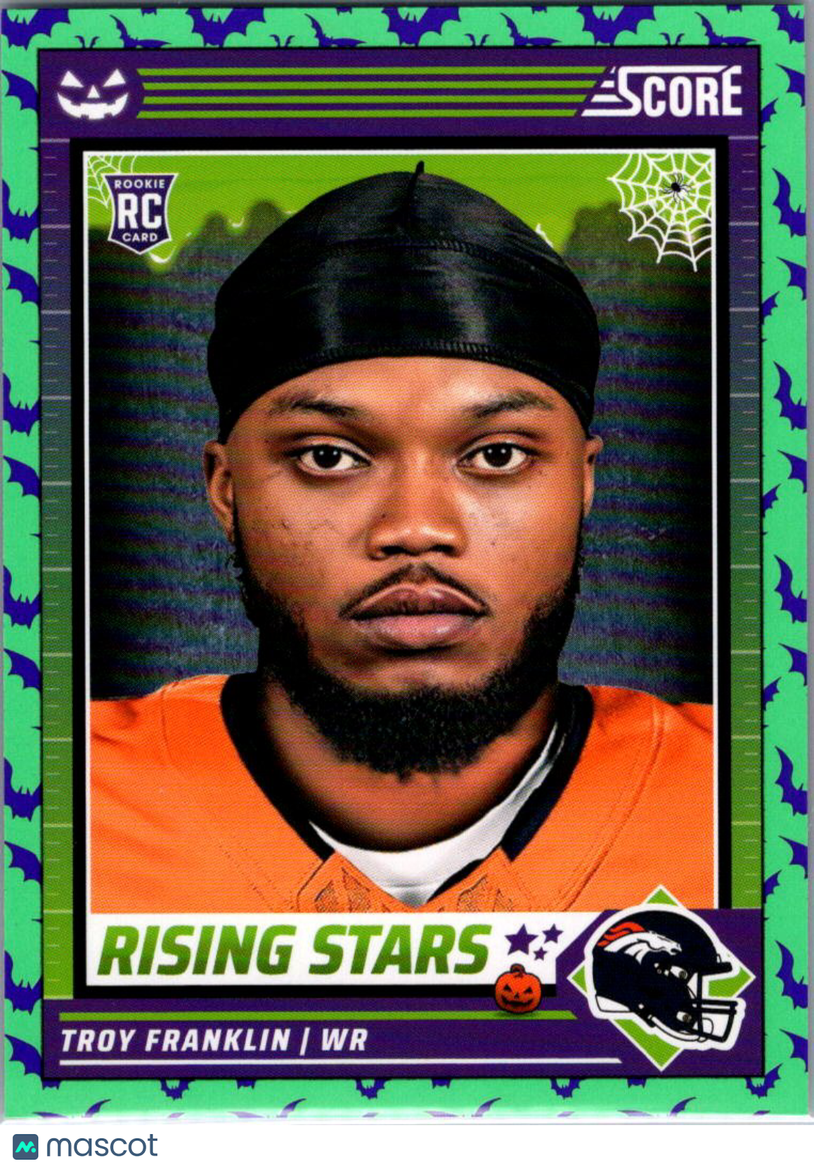 2024 Score Score-A-Treat Troy Franklin #48 Halloween Green RC