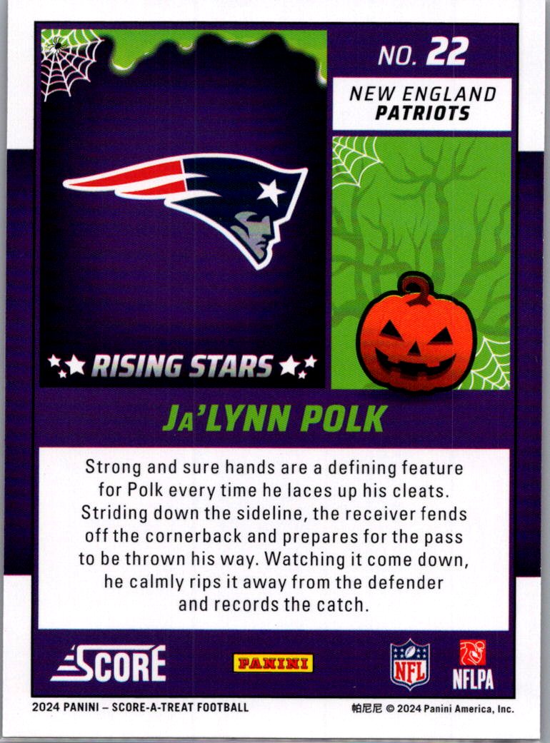 2024 Score Score-A-Treat Ja'Lynn Polk #22 Halloween Orange RC