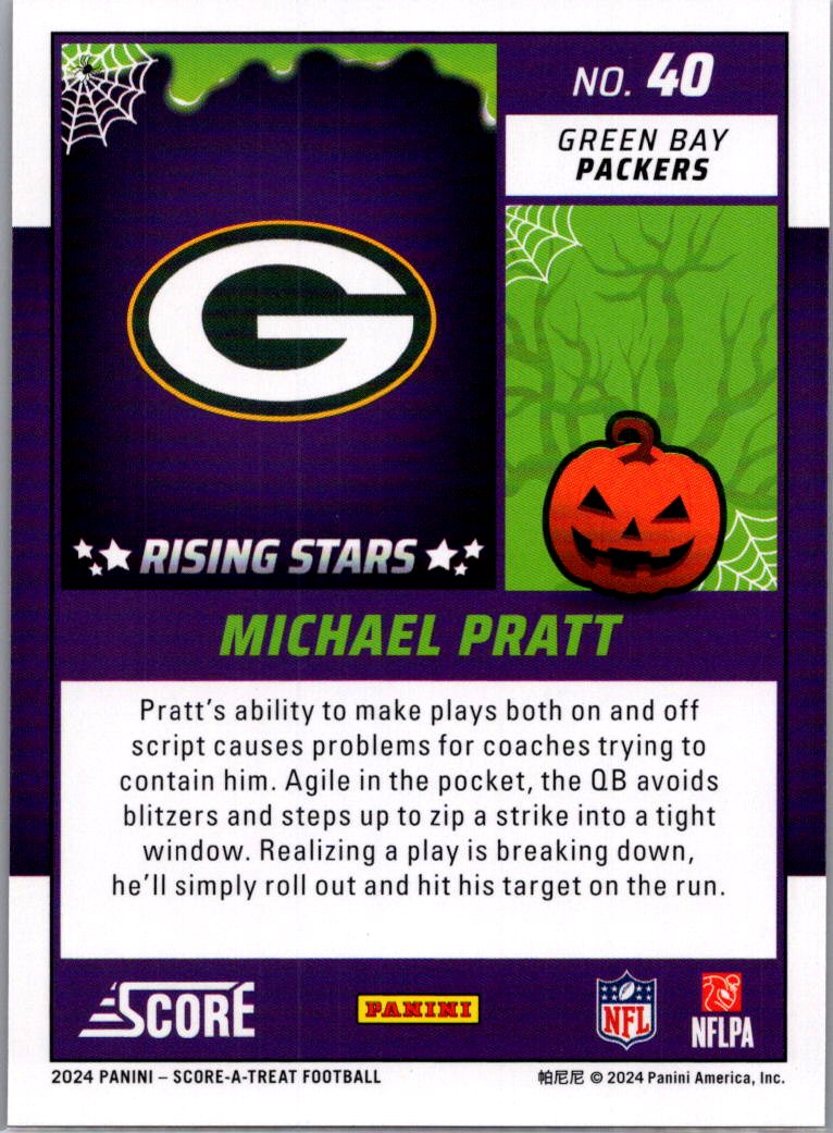 2024 Score Score-A-Treat Michael Pratt #40 Halloween Orange RC