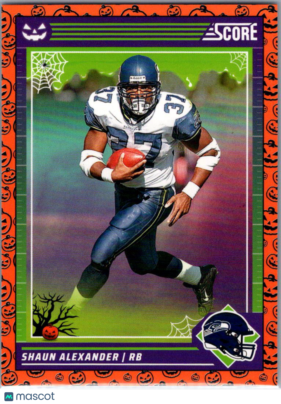 2024 Score Score-A-Treat Football Shaun Alexander #261 Halloween Orange
