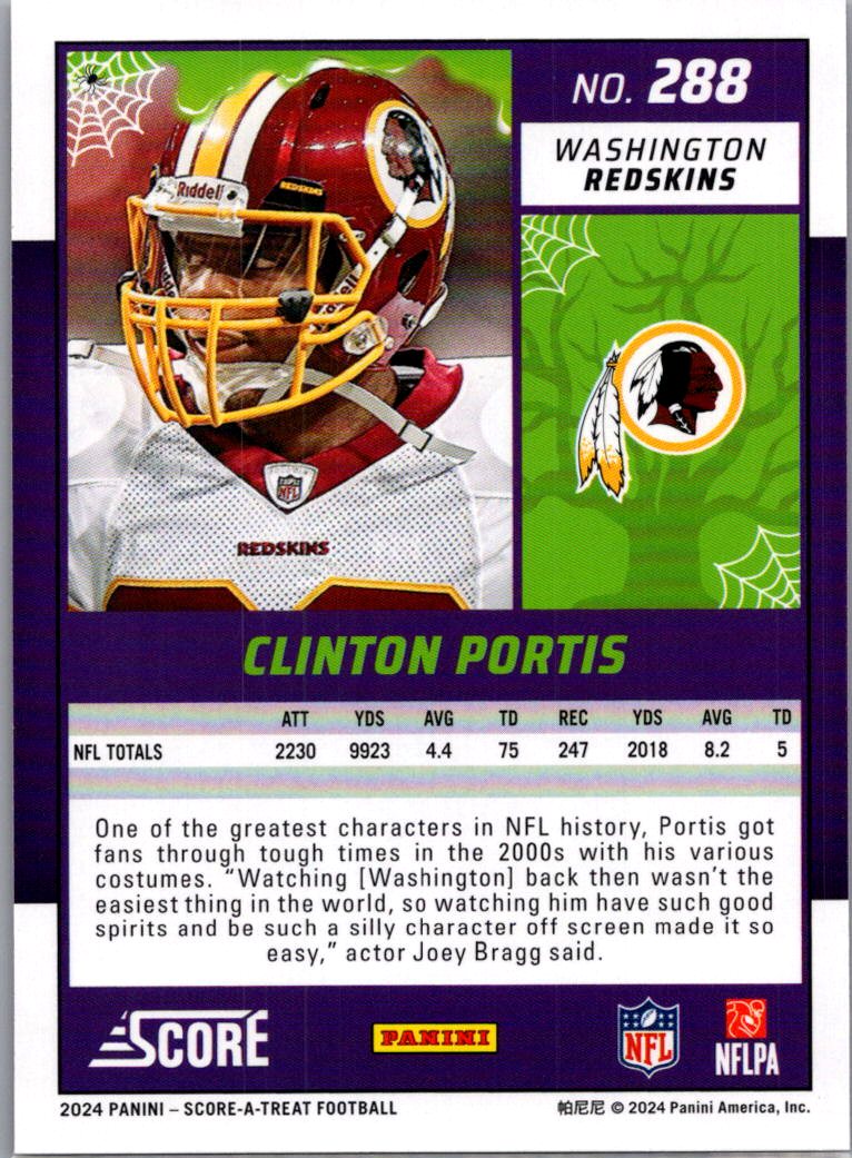 2024 Score Score-A-Treat Clinton Portis #288 Halloween Orange