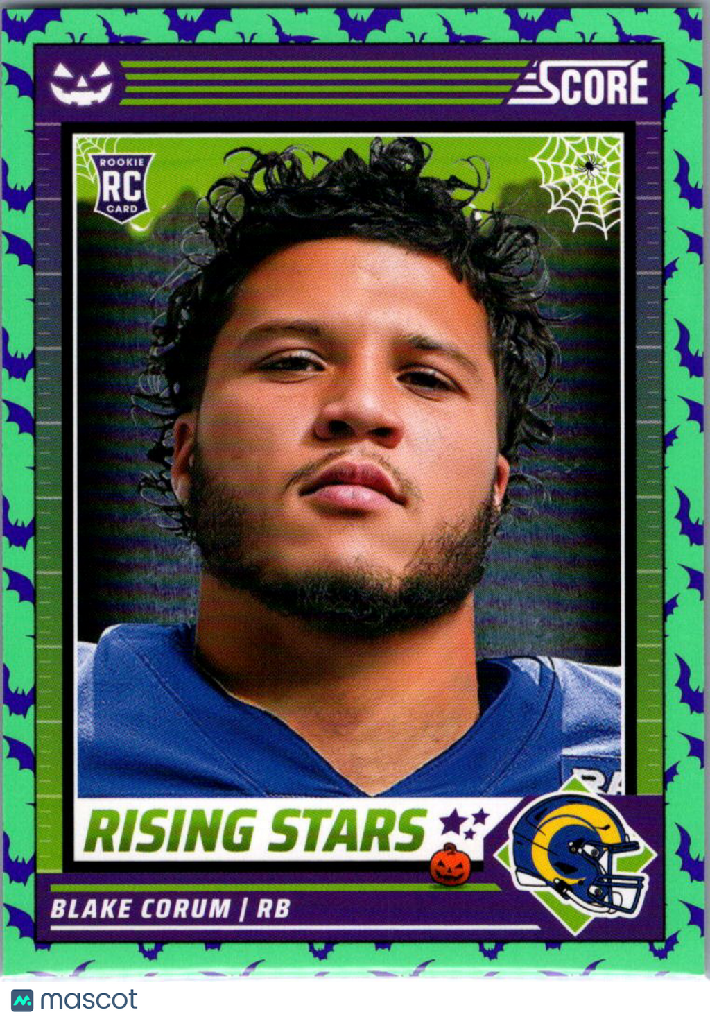2024 Panini Score-A-Treat Blake Corum #3 Halloween Green RC