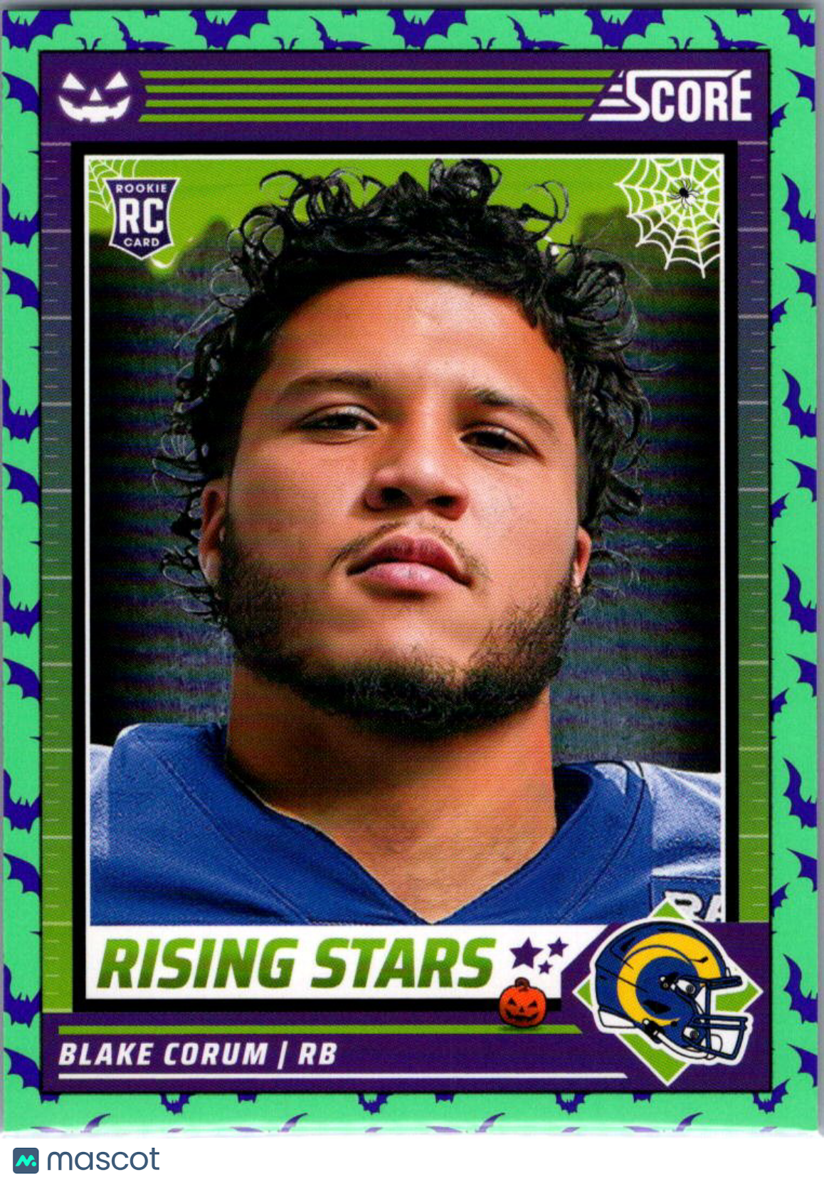 2024 Panini Score-A-Treat Blake Corum #3 Halloween Green RC
