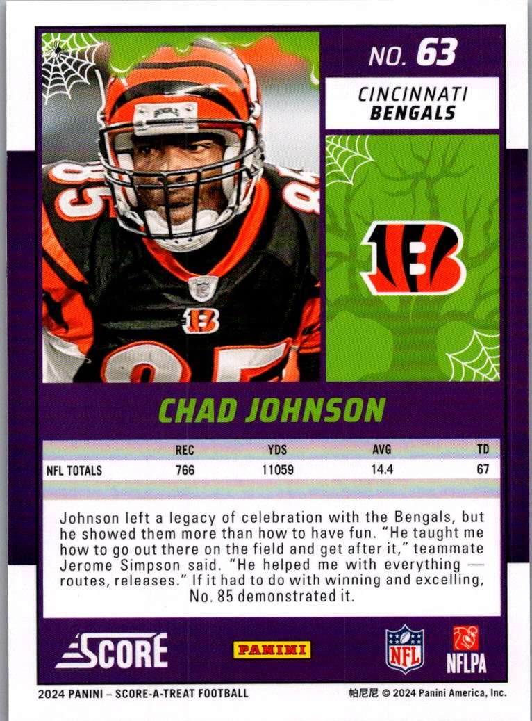 2024 Score Score-A-Treat Chad Johnson #63 Halloween Orange