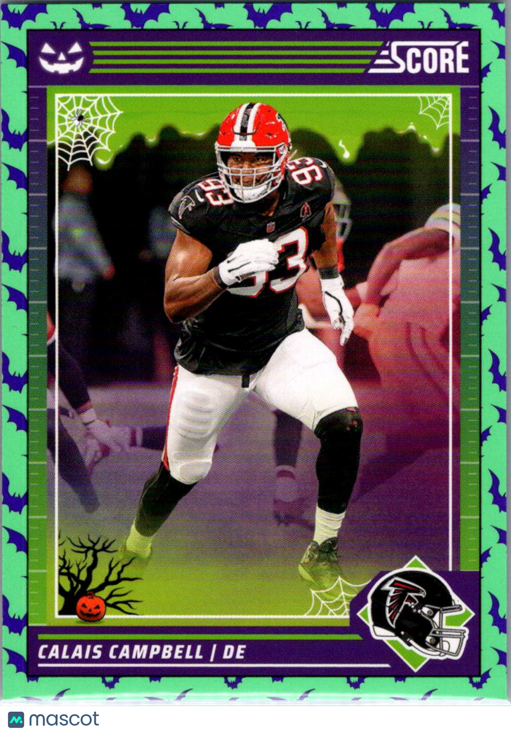 2024 Panini Score Score-A-Treat Football Calais Campbell #12 Halloween Green