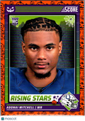 2024 Score Score-A-Treat Football Adonai Mitchell #1 Halloween Orange RC