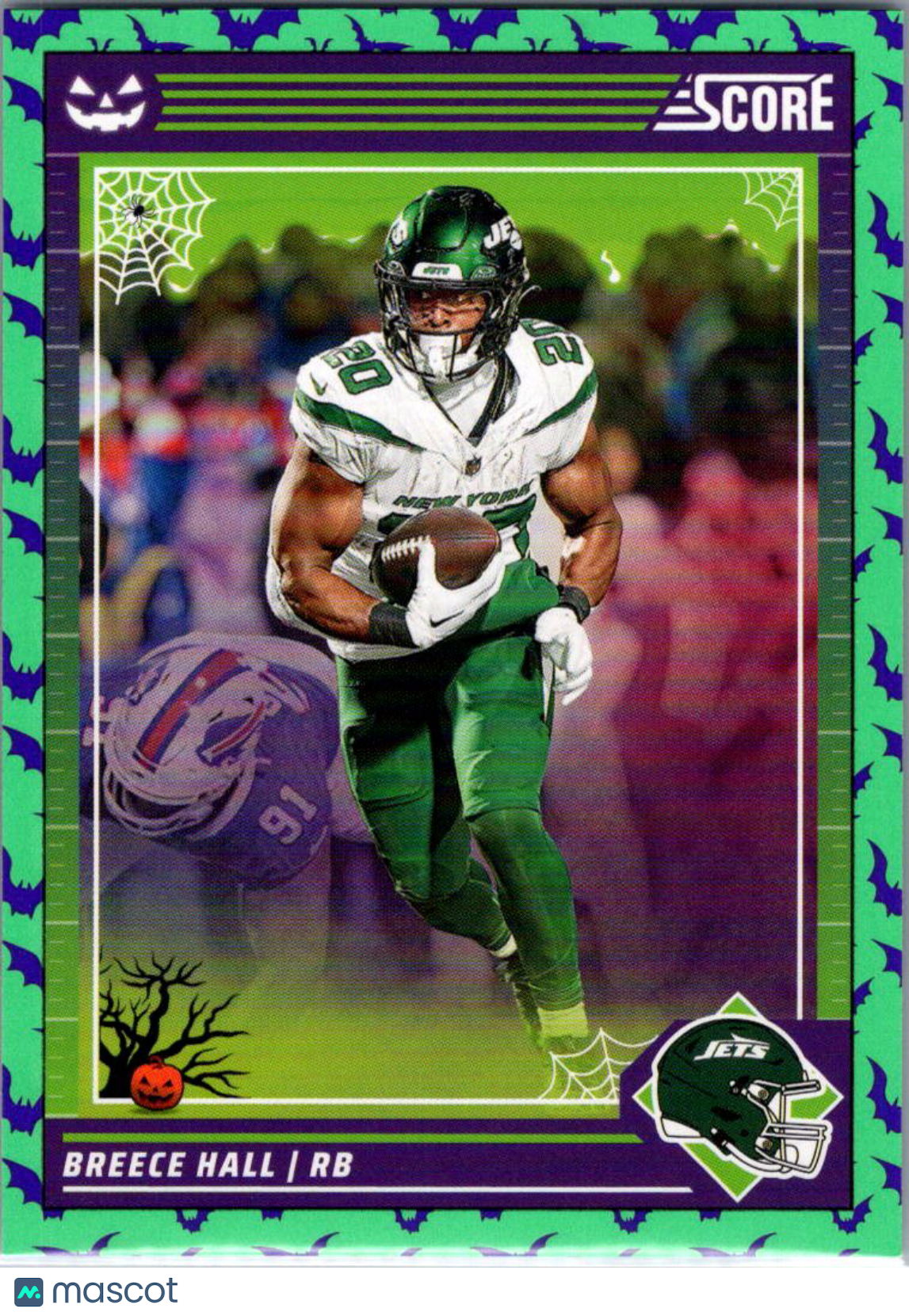 2024 Score Breece Hall #218 Halloween Green