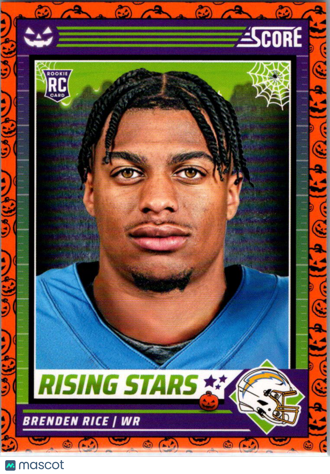 2024 Score Score-A-Treat Brenden Rice #6 Halloween Orange RC