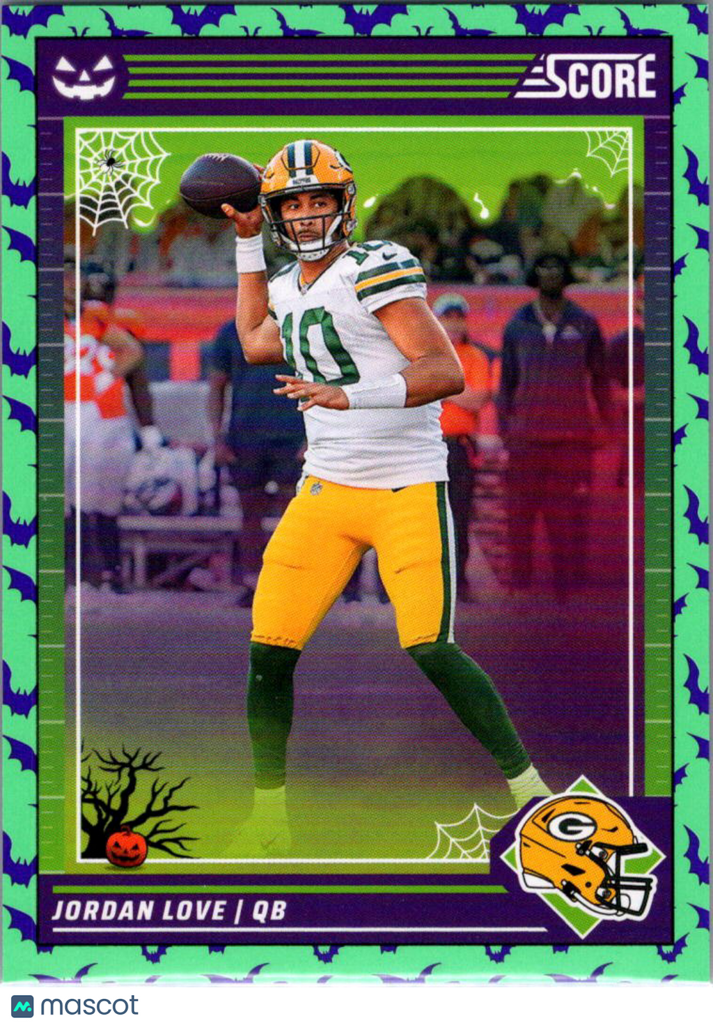 2024 Score Score-A-Treat Jordan Love #102 Halloween Green