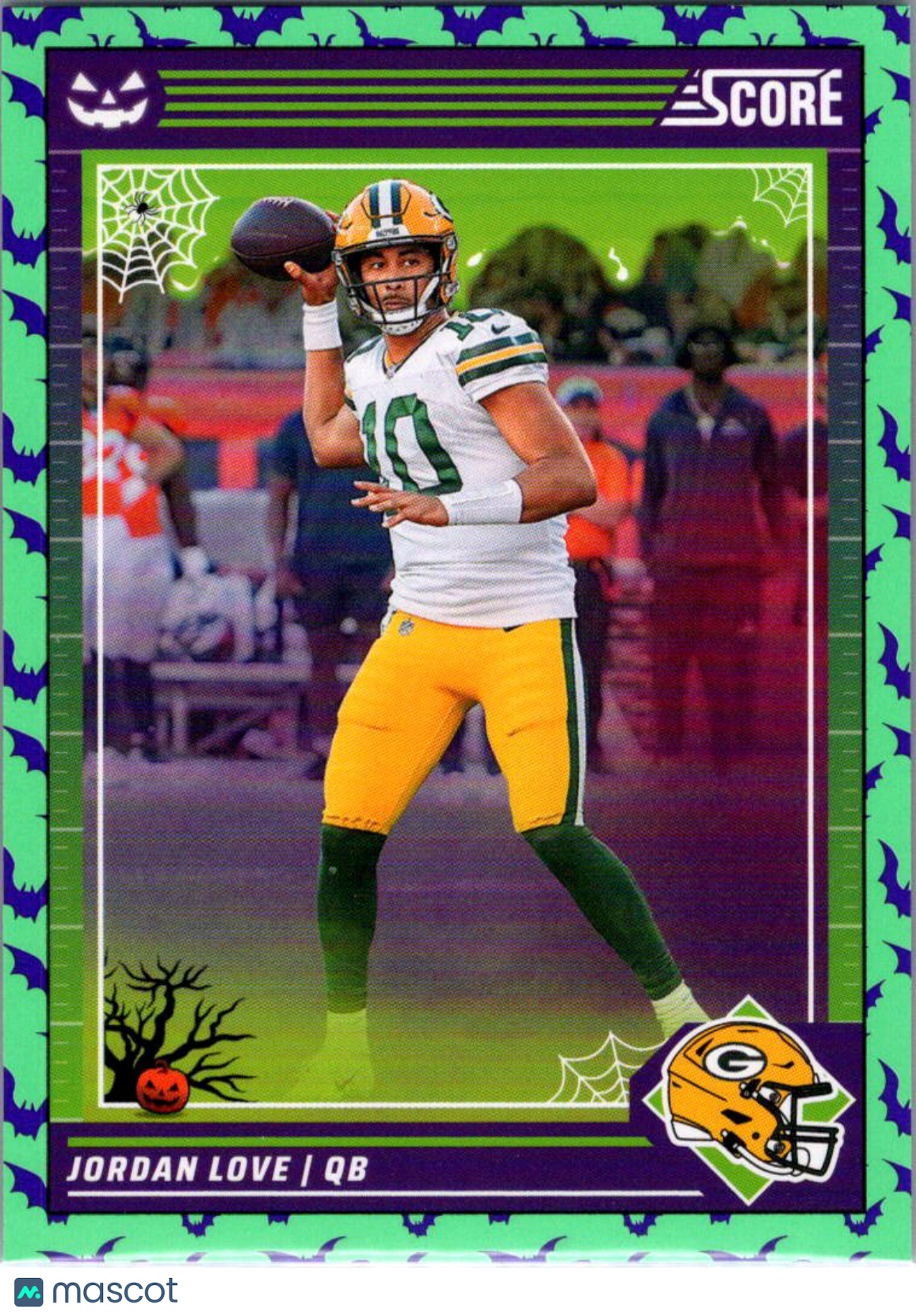 2024 Score Score-A-Treat Jordan Love #102 Halloween Green