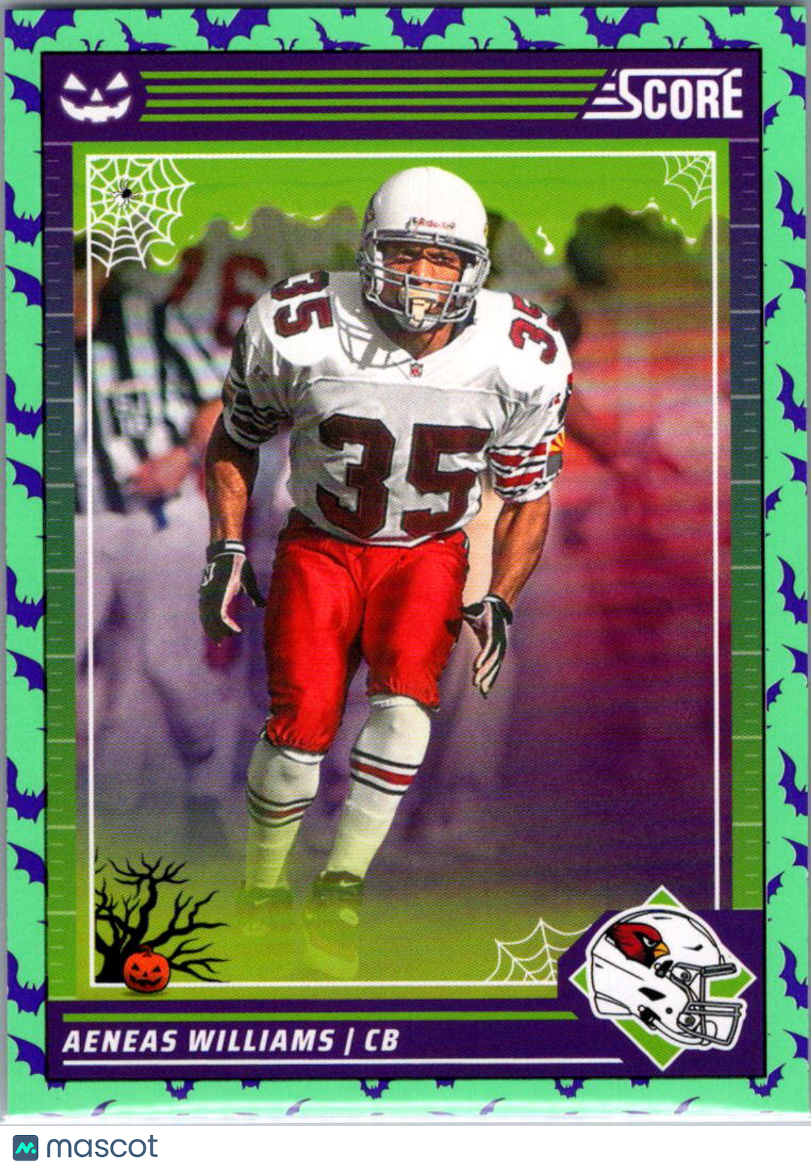 2024 Panini Score Score-A-Treat Football Aeneas Williams #9 Halloween Green