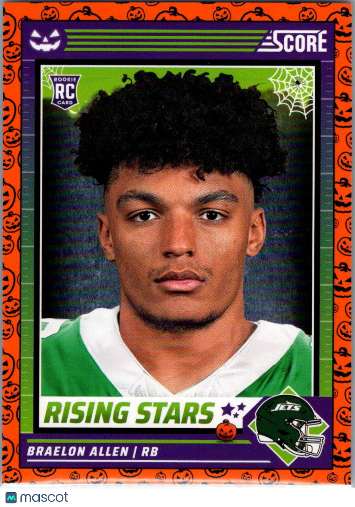 2024 Panini Score-A-Treat Football Braelon Allen #5 Halloween Orange RC