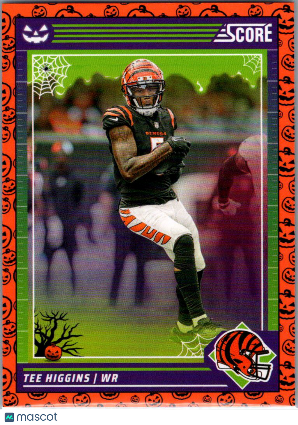 2024 Panini Score Score-A-Treat Tee Higgins #58 Halloween Orange