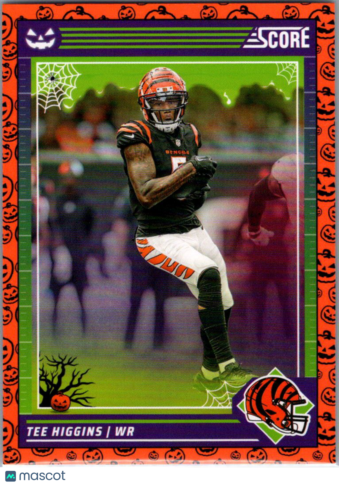 2024 Panini Score Score-A-Treat Tee Higgins #58 Halloween Orange