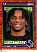 2024 Panini Score-A-Treat Malik Nabers #37 Halloween Orange RC