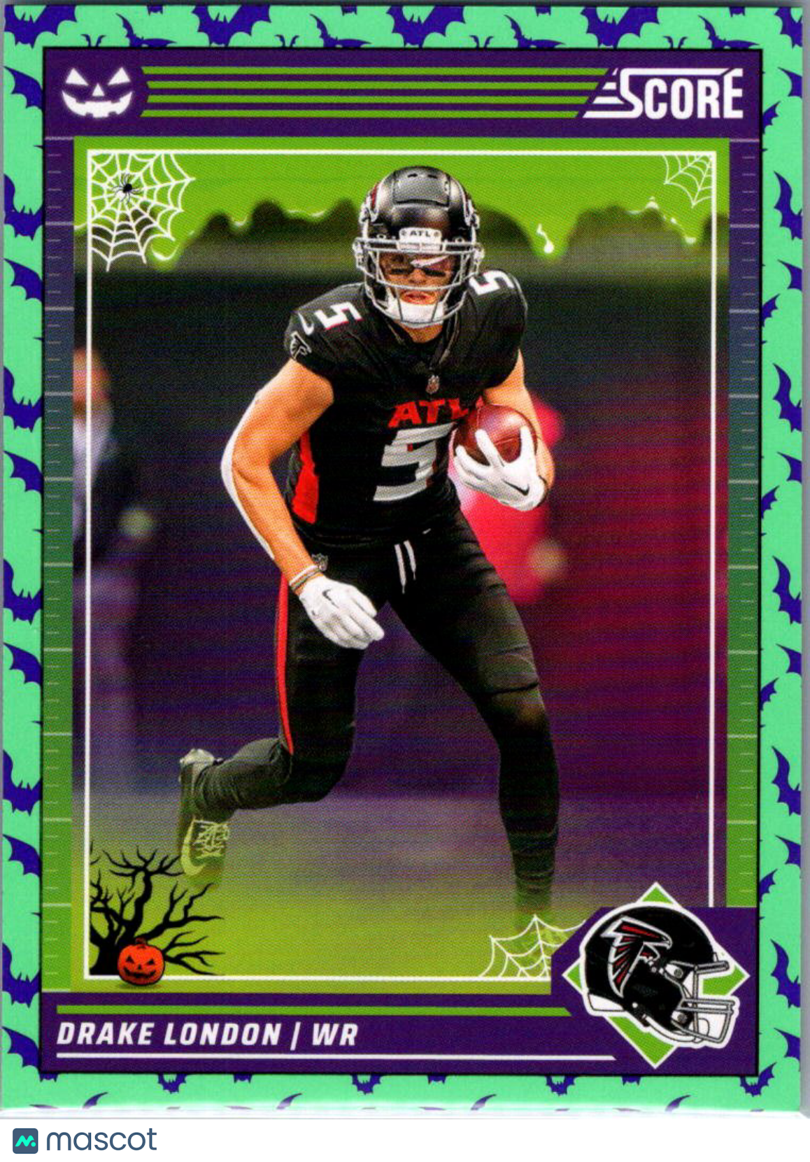 2024 Panini Score Score-A-Treat Drake London #15 Halloween Green