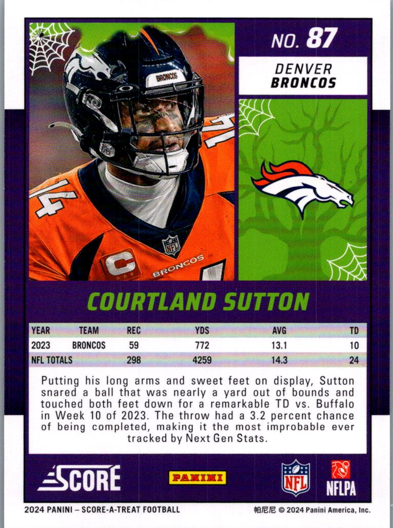 2024 Score Score-A-Treat Courtland Sutton #87 Halloween