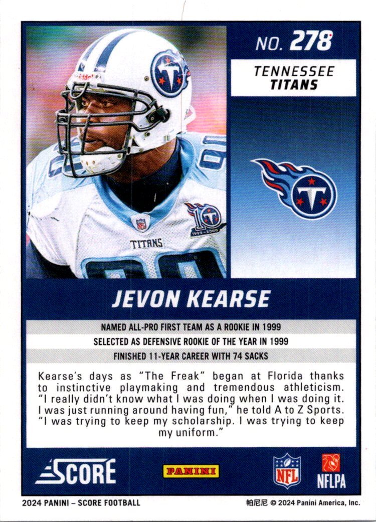 2024 Score Football Jevon Kearse #278