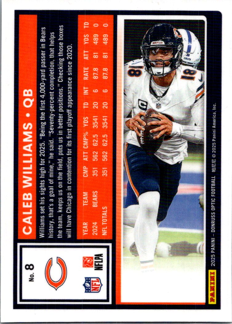 2025 Donruss Optic Caleb Williams #8