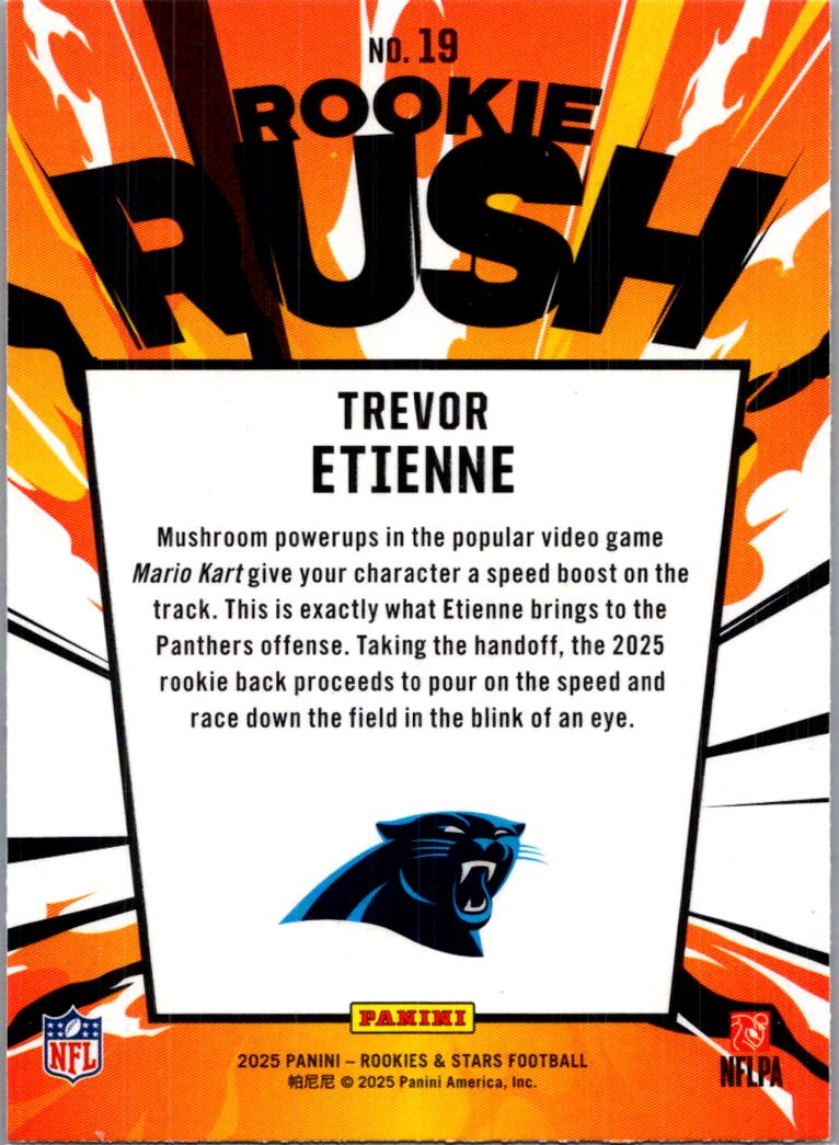2025 Panini Rookies & Stars Rookie Rush Trevor Etienne #19 RC