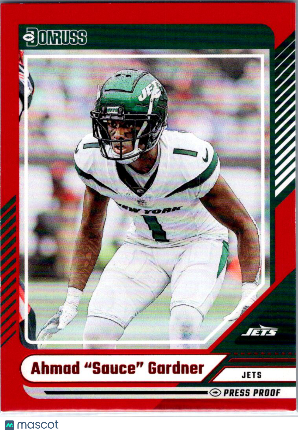 2024 Donruss Football Ahmad "Sauce" Gardner #42 Press Proof Red