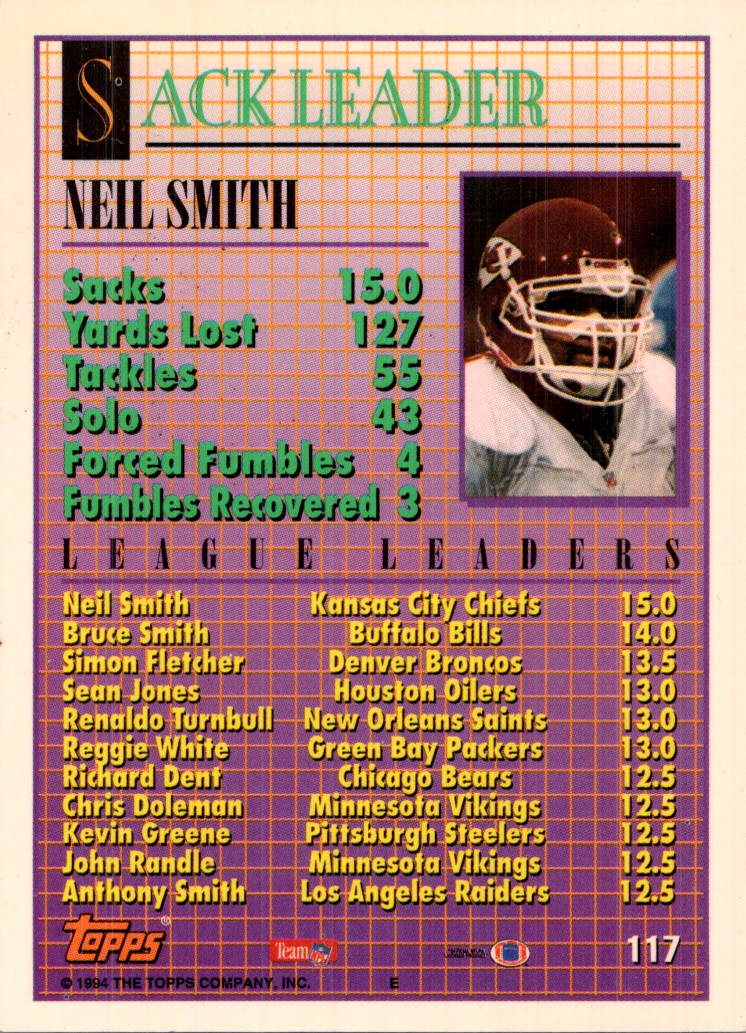 1994 Topps Neil Smith #117