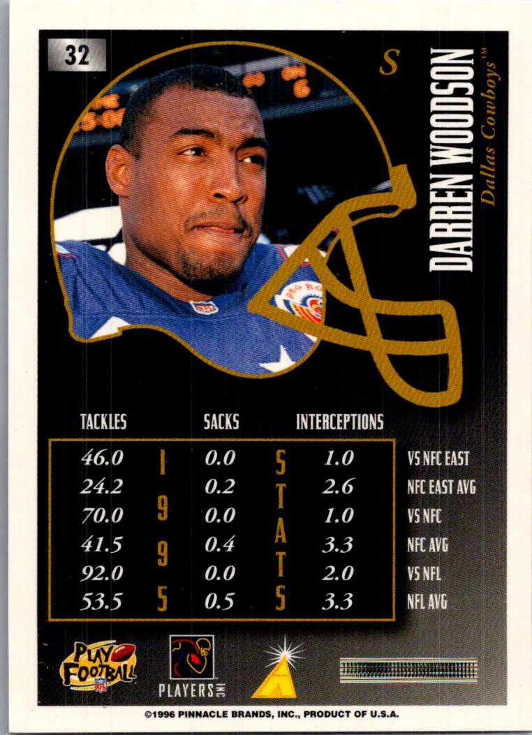 1996 Pinnacle Summit Darren Woodson #32