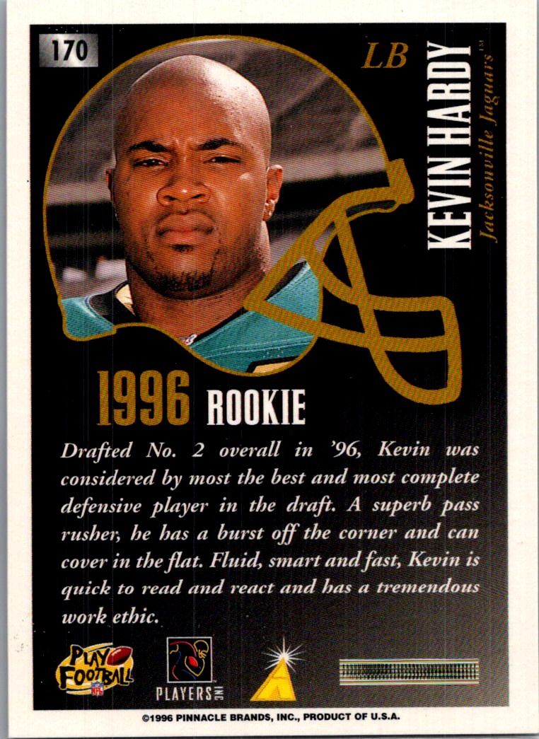1996 Pinnacle Summit Kevin Hardy #170