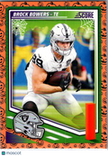 2025 Panini Score Football Brock Bowers #36 Halloween Pumpkin Border
