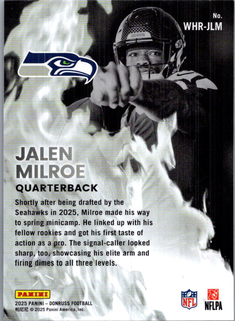 2025 Donruss Jalen Milroe #WHR-JLM White Hot Rookies RC