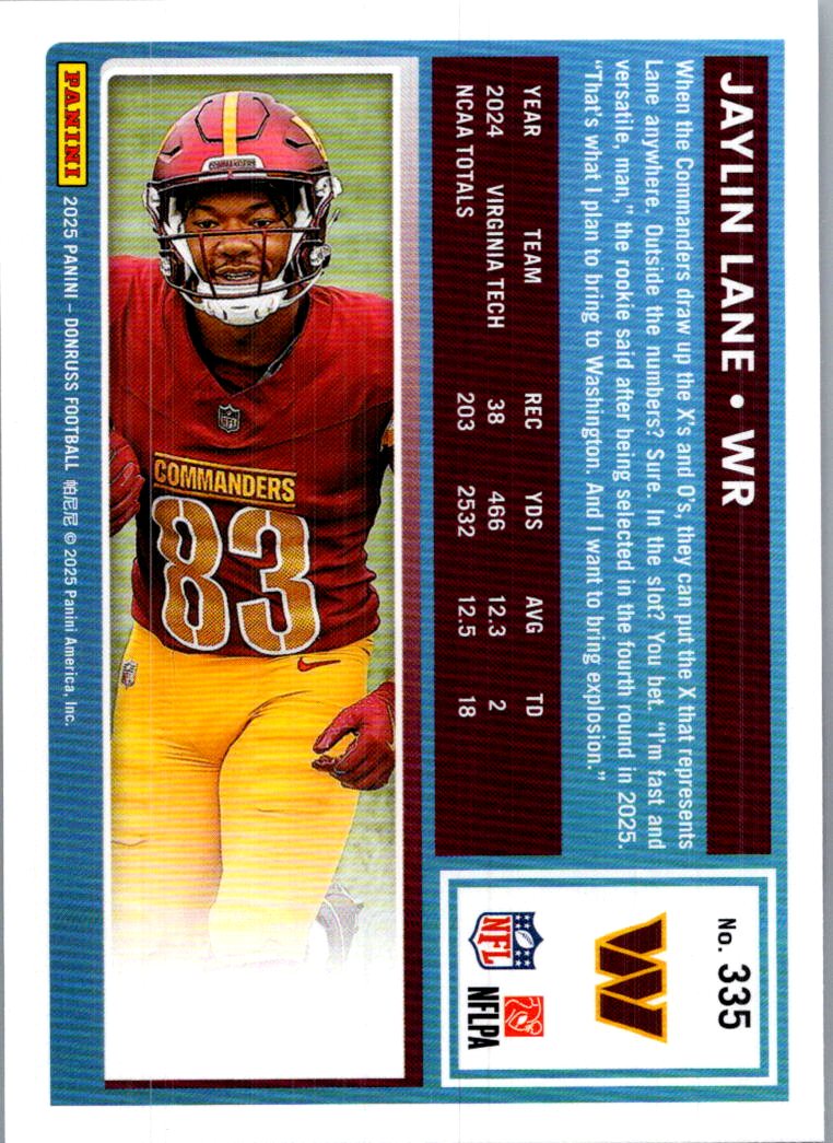 2025 Donruss Jaylin Lane #335