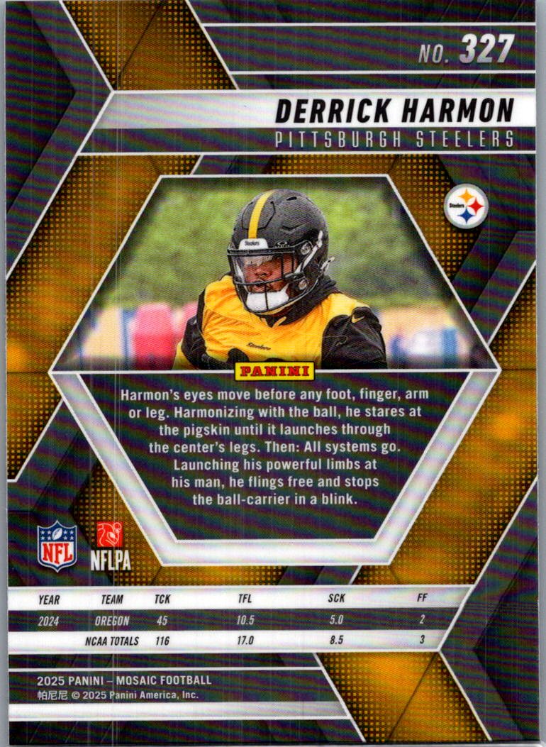 2025 Panini Mosaic Football Derrick Harmon #327 RC
