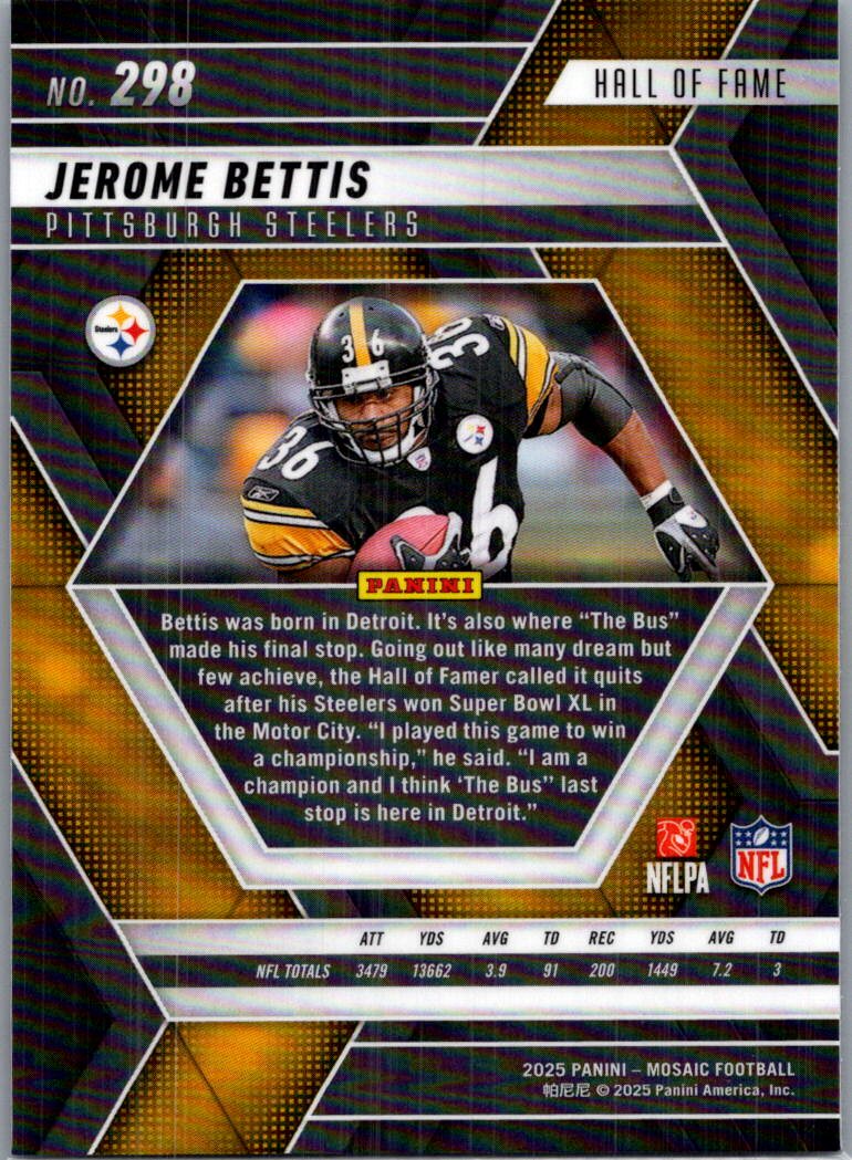 2025 Panini Mosaic Football Jerome Bettis #298