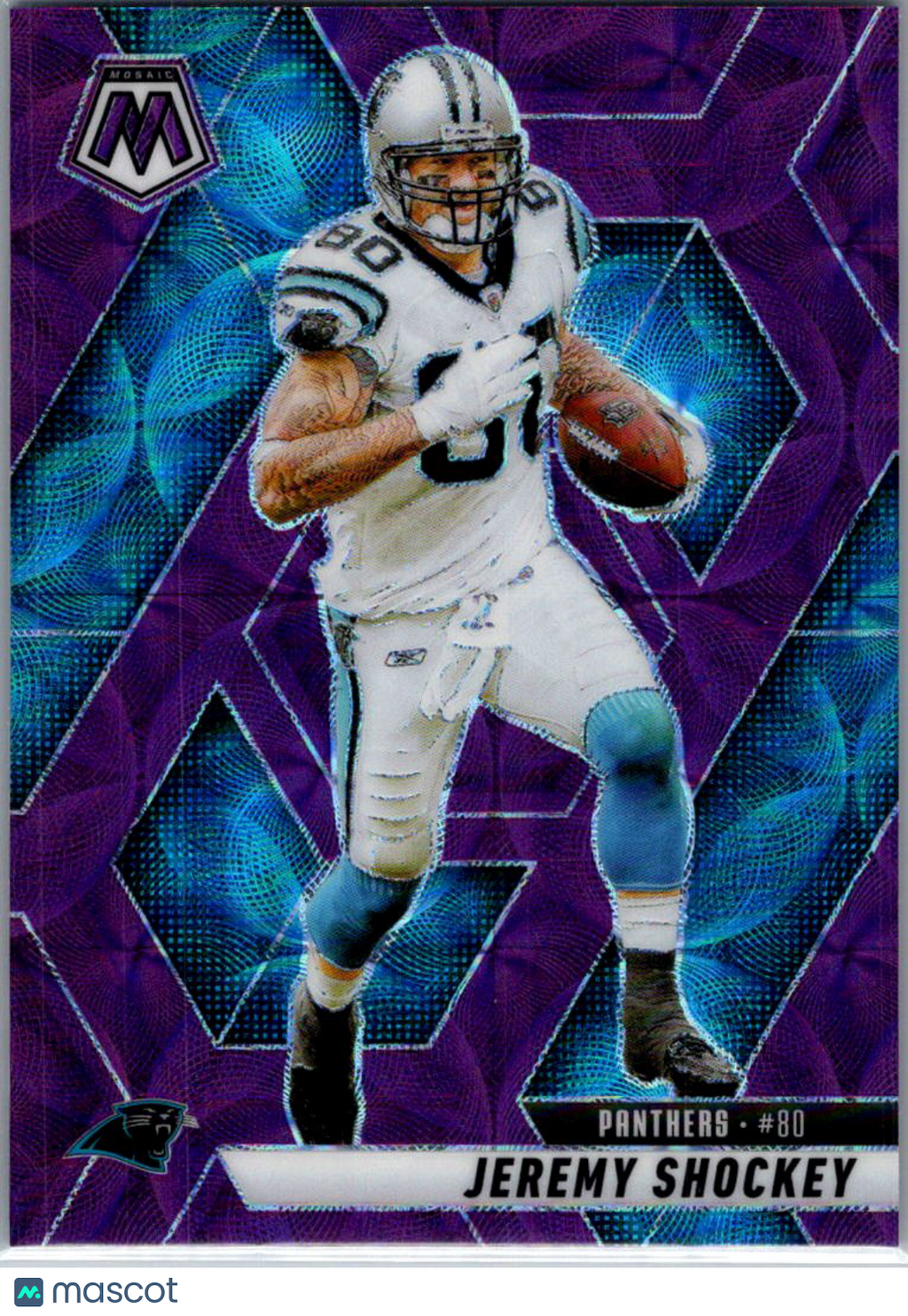 2025 Panini Mosaic Jeremy Shockey #129 Purple Scope