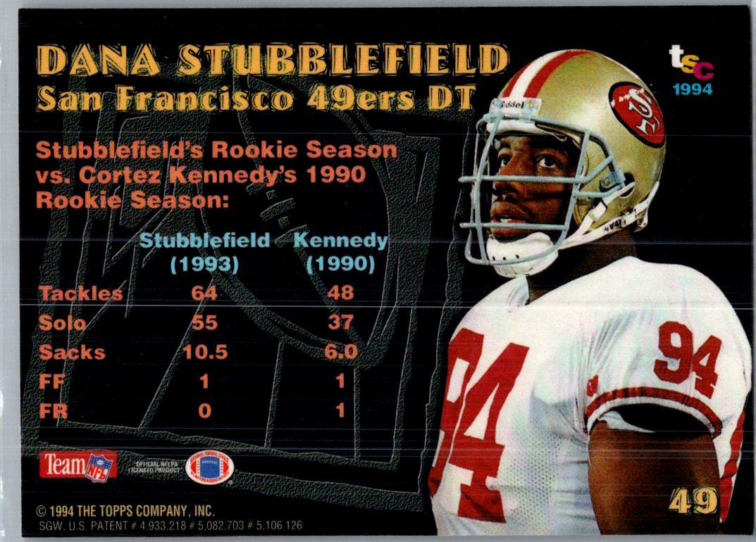 1994 Topps Stadium Club Members Only Dana Stubblefield #49