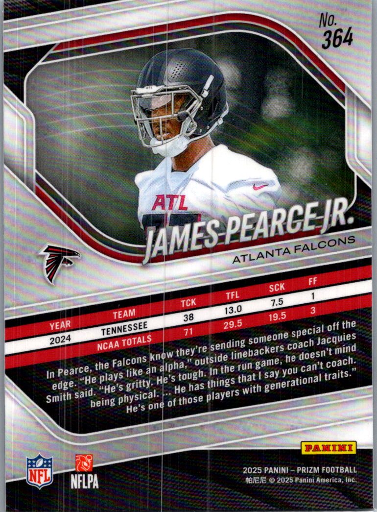 2025 Panini Prizm James Pearce Jr. #364 RC