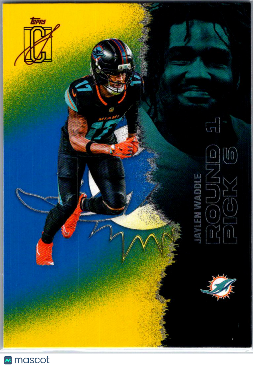 2025 Topps Composite Jaylen Waddle #88 Yellow & Black