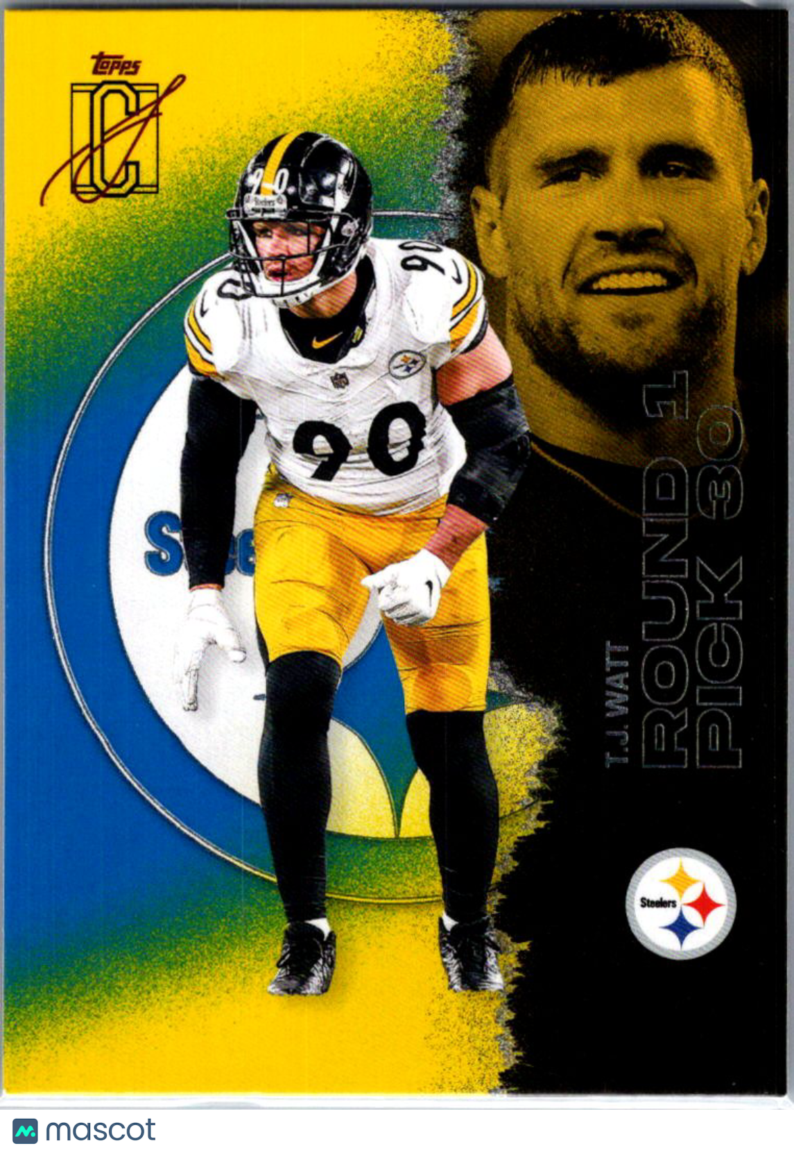 2025 Topps Composite T.J. Watt #96 Yellow & Black