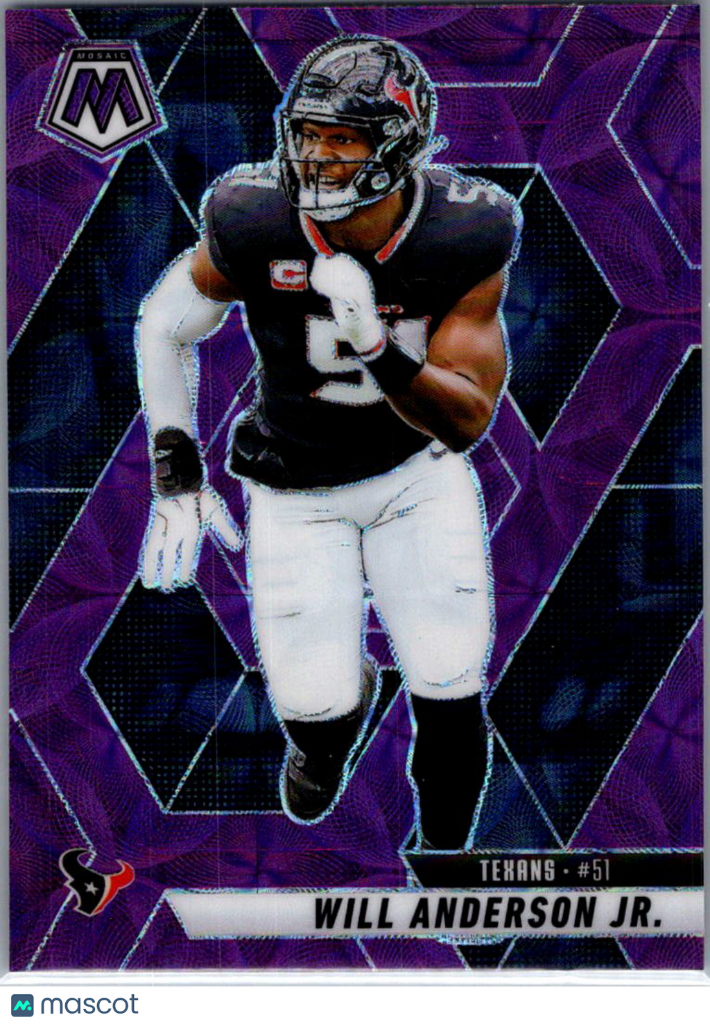 2025 Panini Mosaic Football Will Anderson Jr. #24 Purple Scope