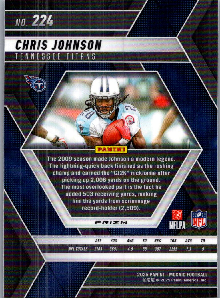 2025 Panini Mosaic Chris Johnson #224 Purple Scope