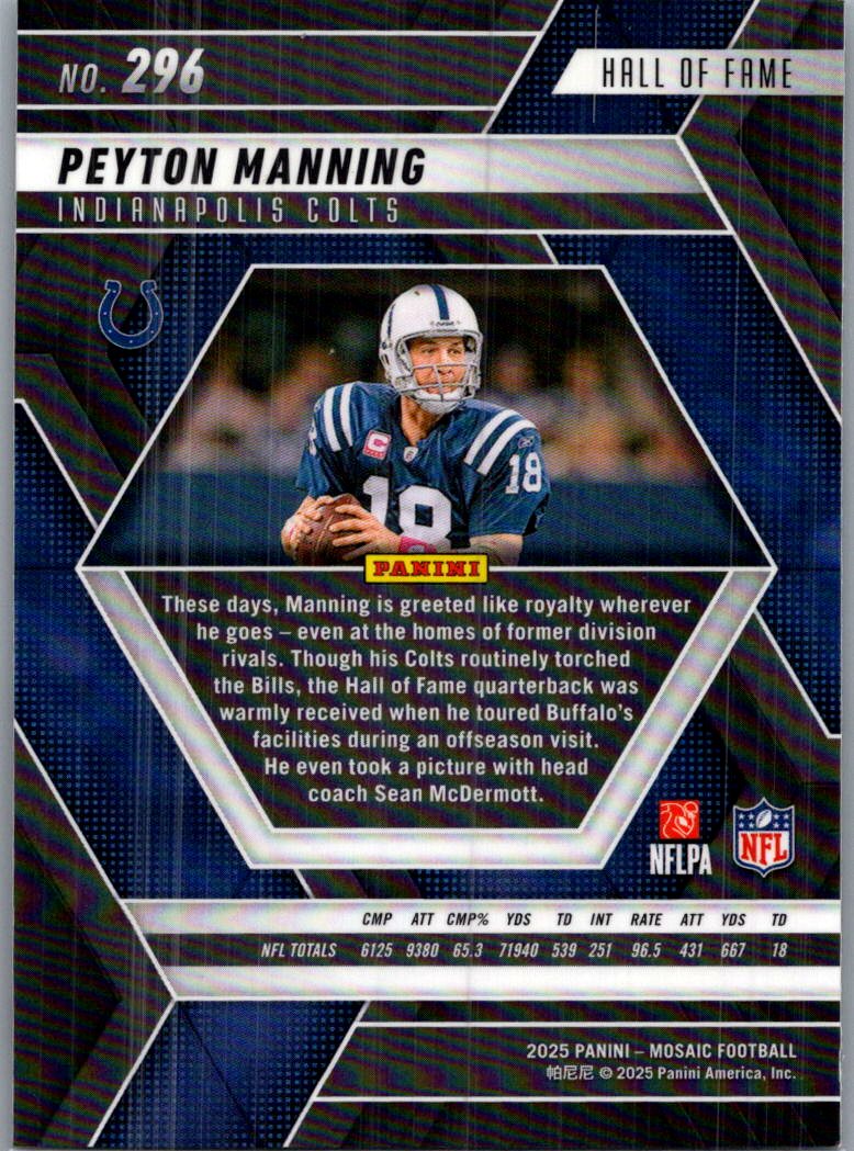 2025 Panini Mosaic Football Peyton Manning #296